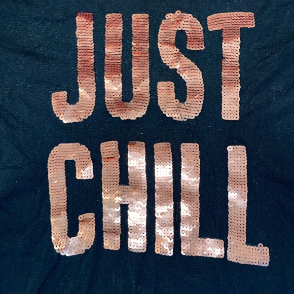 Sheer & Sequin “Just Chill” top - Picture 2 of 2